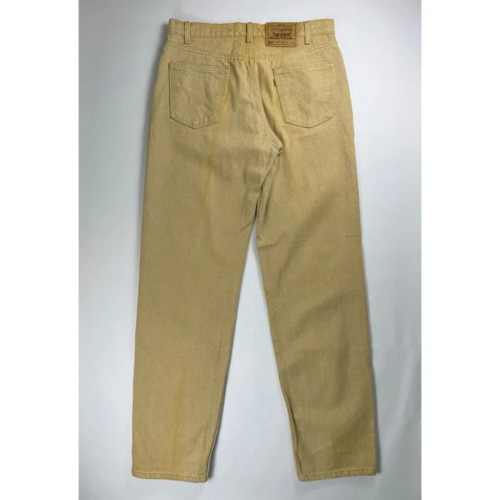 Levi’s Orange Tab 550 Vintage Tan Jeans 1990s Relaxed Fit Size 34x34 NWOT